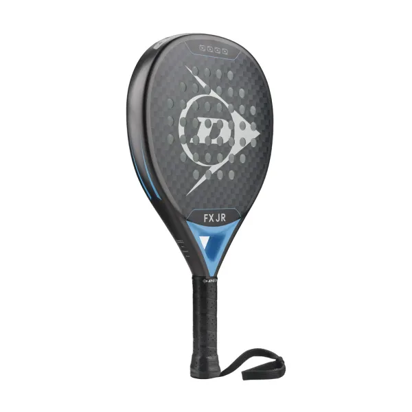 Ракетка для падела Dunlop FX Jr, 10370738, для юниоров, гибрид, графит, черно-голубой за 11&nbsp;019.40 ₽ в Рязани