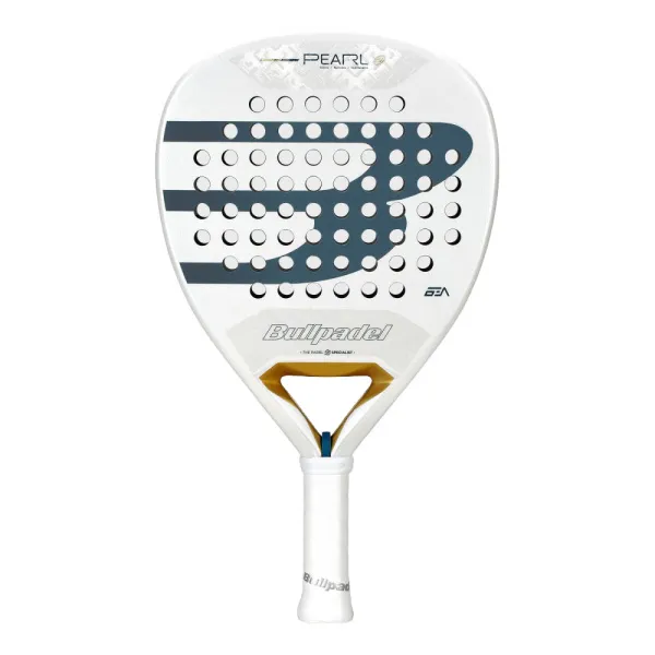 Ракетка для падела BULLPADEL Pearl 26, 493804, для профессионалов, карбон, бело-серый