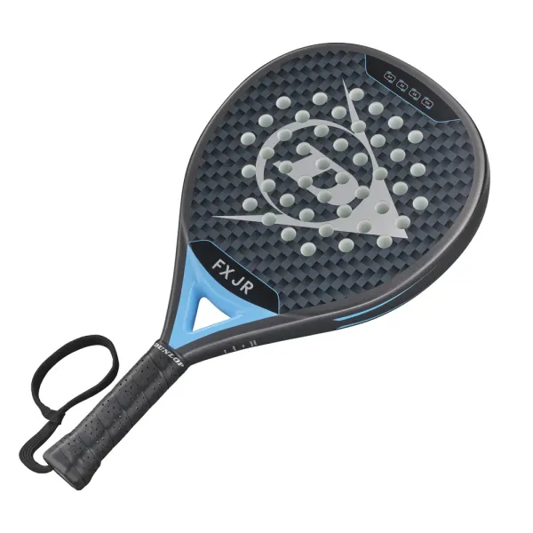 Ракетка для падела Dunlop FX Jr, 10370738, для юниоров, гибрид, графит, черно-голубой за 11&nbsp;019.40 ₽ в Рязани