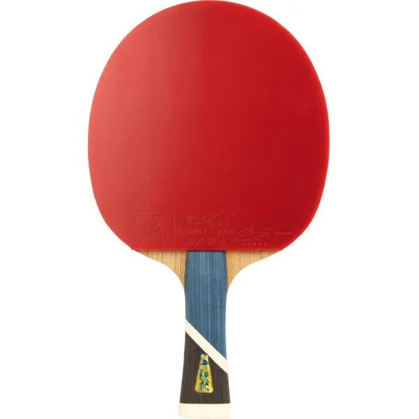 Ракетка для н/т DOUBLE FISH 5A+C, для продвин, ITTF Appr, накл. 2,1 мм, конич. ручка+ 2 мяча V40+мм за 2&nbsp;779.50 ₽ в Рязани