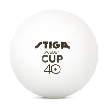 Мяч для наст. тенниса Stiga Cup ABS, 1110-2510-12, диам.40+мм, пластик, упак. 12 шт, белый за 1&nbsp;774.80 ₽ купить в Рязани