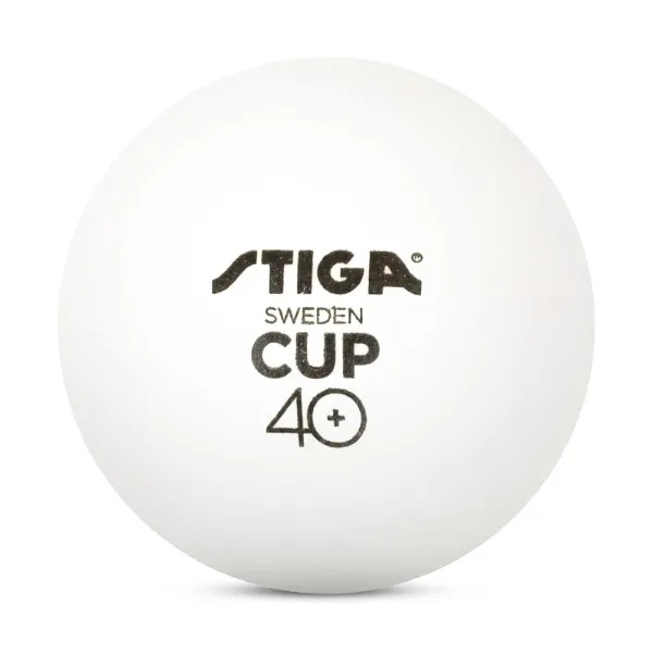 Мяч для наст. тенниса Stiga Cup ABS, 1110-2510-12, диам.40+мм, пластик, упак. 12 шт, белый за 1&nbsp;774.80 ₽ в Рязани