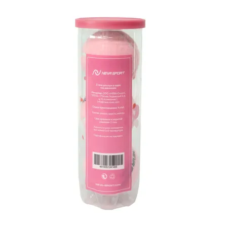 Мяч для падела NS Sakura, UAA2, уп.3 шт, сукно, нат.резина, розовый за 824.50 ₽ купить в Рязани