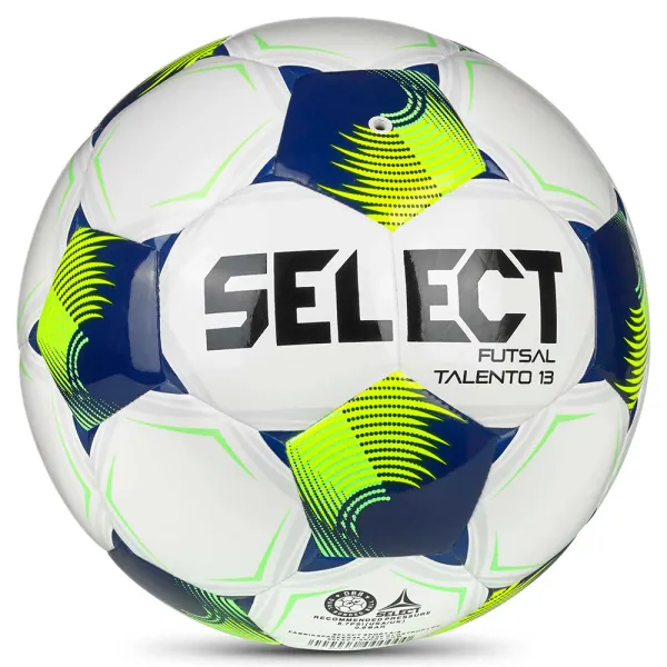 Мяч футзал. SELECT Futsal Talento 13 V26, 1062471015, р.3, 32п, ТПУ, гибр.сш, бело-сине-желтый за 4&nbsp;355.40 ₽ в Рязани