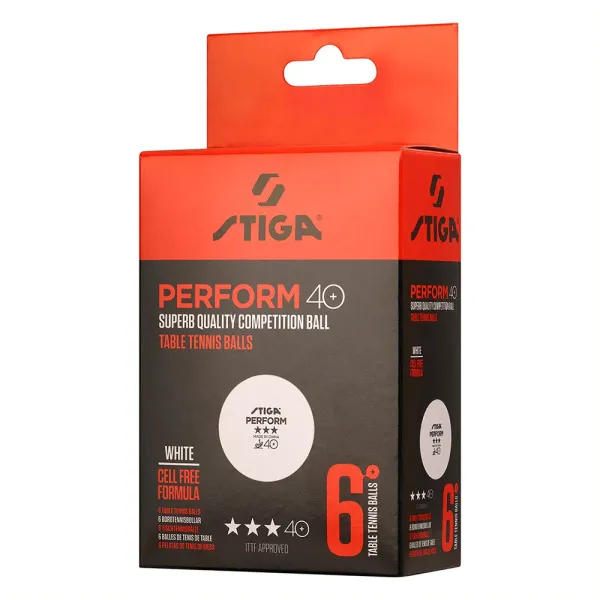 Мяч для наст. тенниса Stiga Perform 3***, 40+, 1113-2110-06, пластик, ITTF Appr., уп.6 шт, бел за 2&nbsp;121.60 ₽ в Рязани