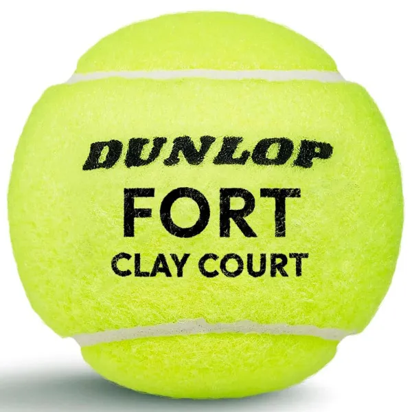 Мяч теннисный Dunlop Fort Clay Court 4B, 601613, уп.4 шт,одобр.ITF и FFT,сукно,нат.резина,желтый за 1&nbsp;812.20 ₽ в Рязани