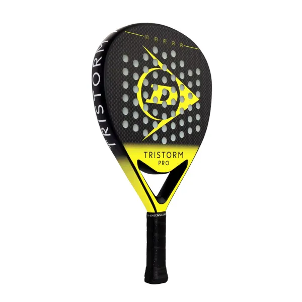 Ракетка для падела Dunlop Tristorm Pro, 10359946, для опытных игроков, графит, черно-желтый за 19&nbsp;643.50 ₽ в Рязани