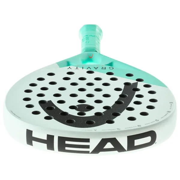 Ракетка для падела HEAD Gravity Motion, 224014, для продвинутых игроков, карбон, бело-бирюзовый за 23&nbsp;604.50 ₽ в Рязани