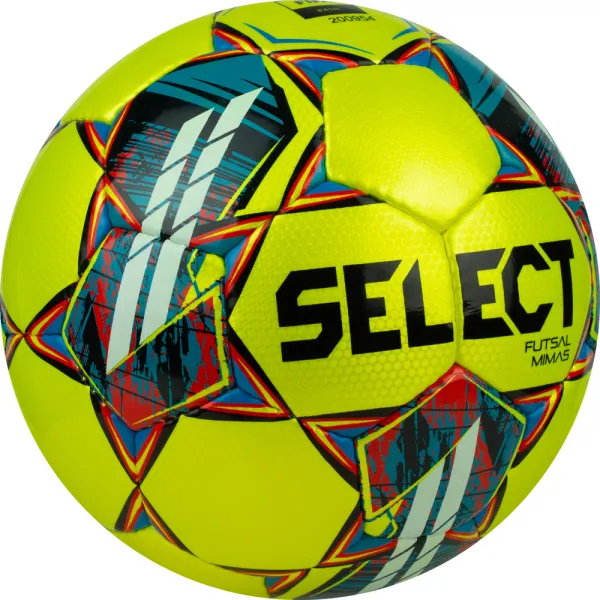 Мяч футзал. SELECT Futsal Mimas, 1053460550, р.4,FIFA Basic, 32 пан, гл.ПУ, руч.сш, жел-сине-красный за 6&nbsp;303.60 ₽ в Рязани