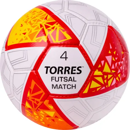 Мяч футзал. TORRES Futsal Match, FS323774, р.4, 32 панели. ПУ,4 подкл.слоя,ручн.сш,бело-крас-жёлт за 2&nbsp;454.80 ₽ купить в Рязани