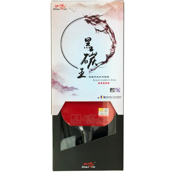 Ракетка для н/т DOUBLE FISH Black Carbon King Racket 5*****, для професс.,ITTF Appr.,накл.2,1,мм за 6&nbsp;434.50 ₽ в Рязани