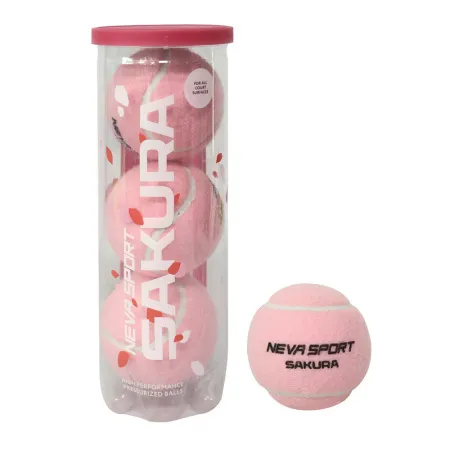 Мяч для падела NS Sakura, UAA2, уп.3 шт, сукно, нат.резина, розовый за 824.50 ₽ купить в Рязани