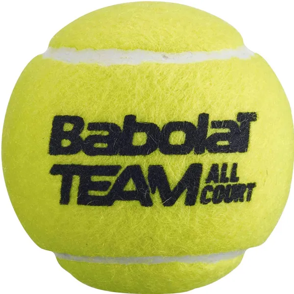 Мяч теннисный BABOLAT Team All Court,502081, уп.4 шт,одобр.ITF, сукно, нат.резина,желтый за 2&nbsp;385.10 ₽ в Рязани
