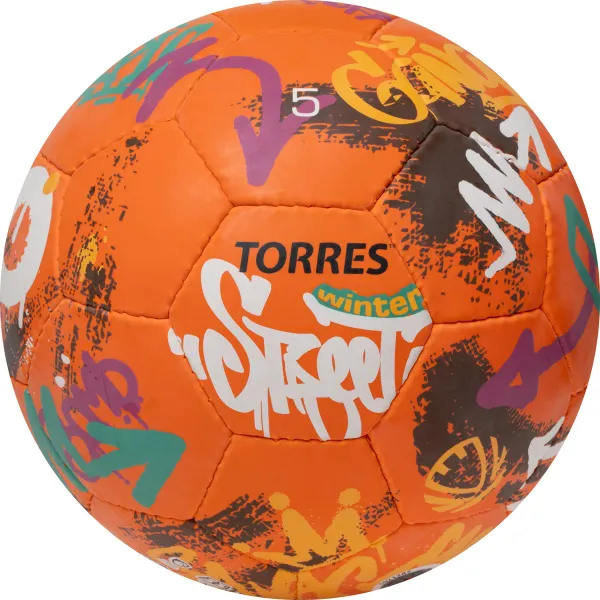 Мяч футб. TORRES Winter Street, F023285, р.5, 32 пан, рез, 4 подкл. слоя, руч. сшив,оранж-мультик. за 2&nbsp;713.20 ₽ в Рязани