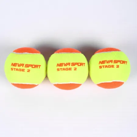 Мяч теннисный детский NS Orange, 5021005, уп.3 шт, резина, шерть, нейлон, желто-оранжевый за 613.70 ₽ купить в Рязани