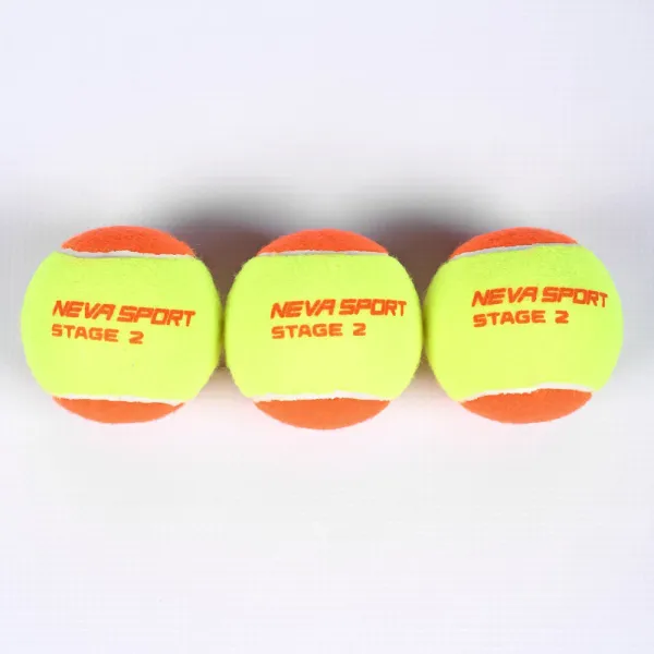 Мяч теннисный детский NS Orange, 5021005, уп.3 шт, резина, шерть, нейлон, желто-оранжевый за 613.70 ₽ в Рязани