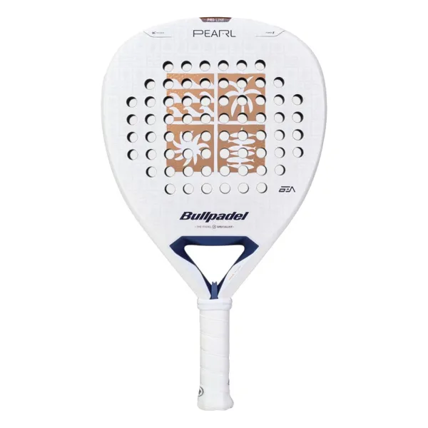Ракетка для падела BULLPADEL Pearl 27, 497249, для проф-в, стекловолокно,карбон, бело-золотистый за 44&nbsp;319 ₽ в Рязани