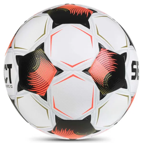 Мяч футб. SELECT Numero 10 V26, 0574071002, р.4, FIFA Basic, 32п, ПУ, гибр.сш, бело-черно-оранжевый за 8&nbsp;404.80 ₽ в Рязани