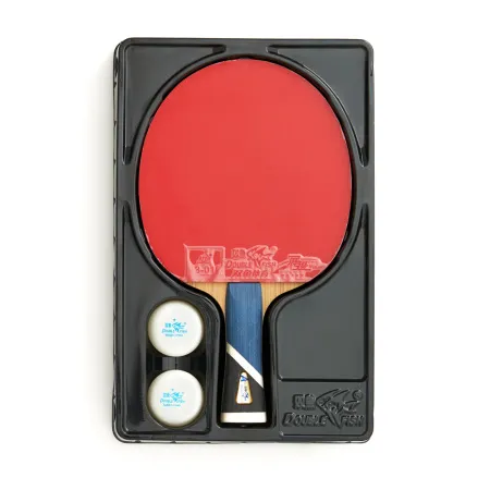 Ракетка для н/т DOUBLE FISH 5A+C, для продвин, ITTF Appr, накл. 2,1 мм, конич. ручка+ 2 мяча V40+мм за 2&nbsp;779.50 ₽ купить в Рязани