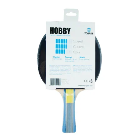 Ракетка для н/т TORRES Hobby, TT0003, для любителей, накладка 1,8 мм, конич. ручка за 875.50 ₽ купить в Рязани